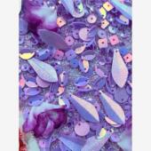 进口手工珠绣面料 SAAB御用工坊 ELIE 刺绣底布 钉珠晚礼服布料