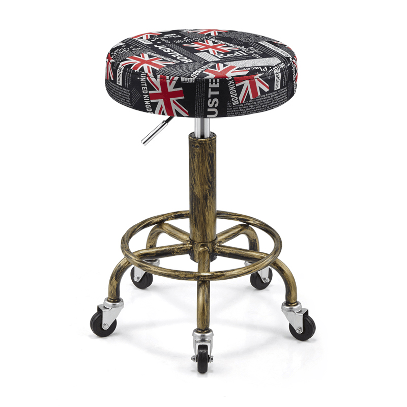 旋转升降美容椅美甲凳圆凳理发椅防爆大工凳美发店转凳圆形师傅椅