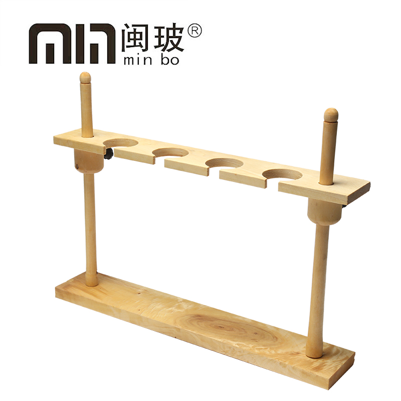 梨形分液漏斗架孔 木制0/0/1000ml 可调高度实验木架 多规格