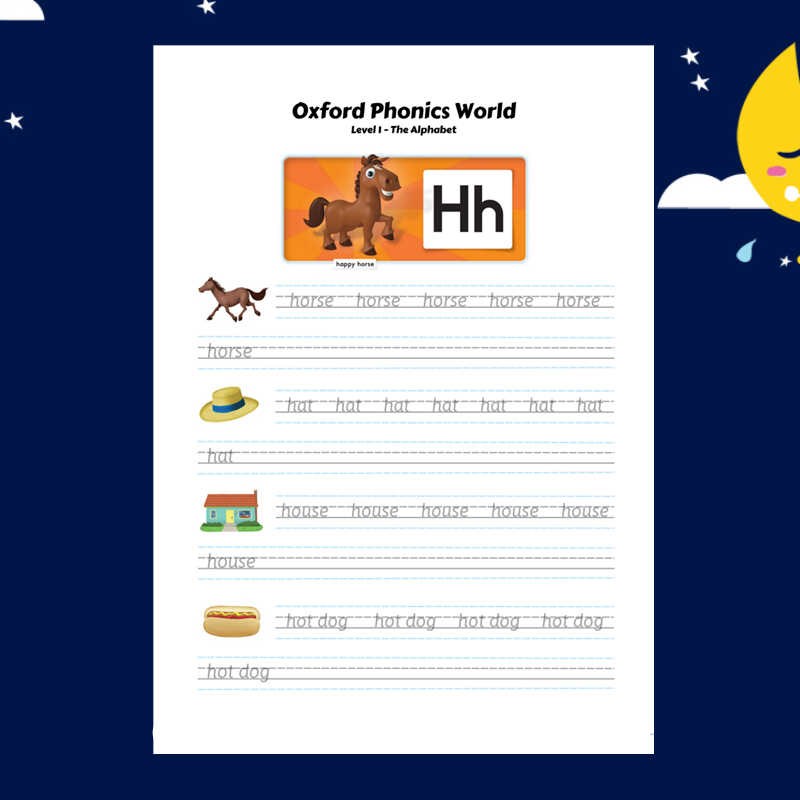 自然拼读描红本一年级儿童phonics英语启蒙单词幼儿园练习作业纸