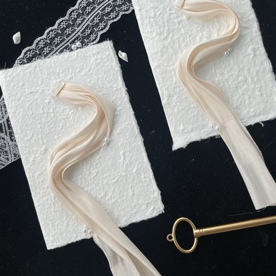 婚礼誓词本缎面褶皱布法式东巴纸手工誓言卡diy誓言本结婚宣誓