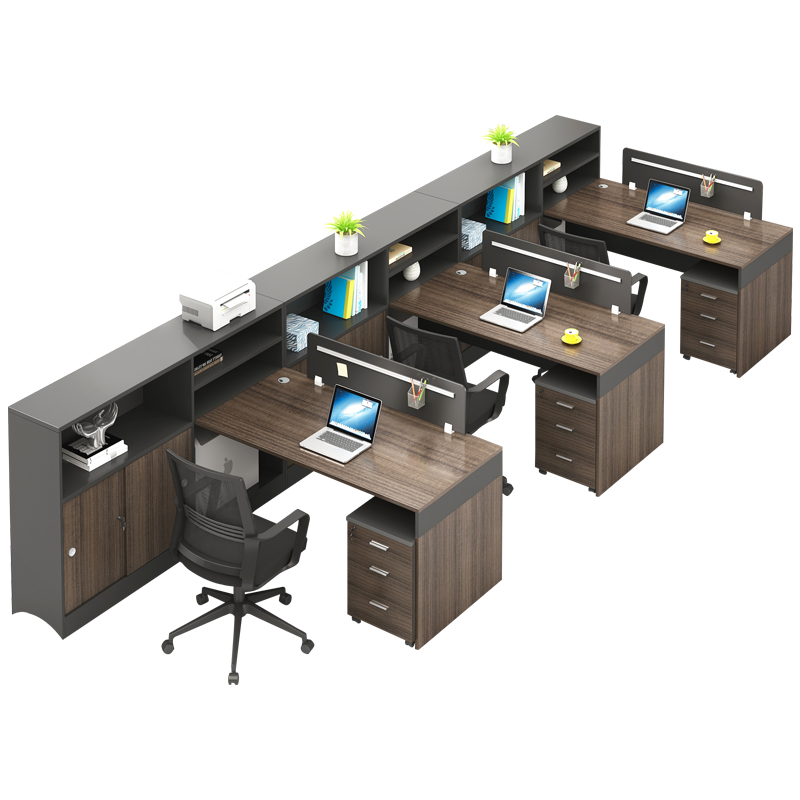 简约职员办公桌椅面对面位员工位隔断卡座屏风财务办公桌创意