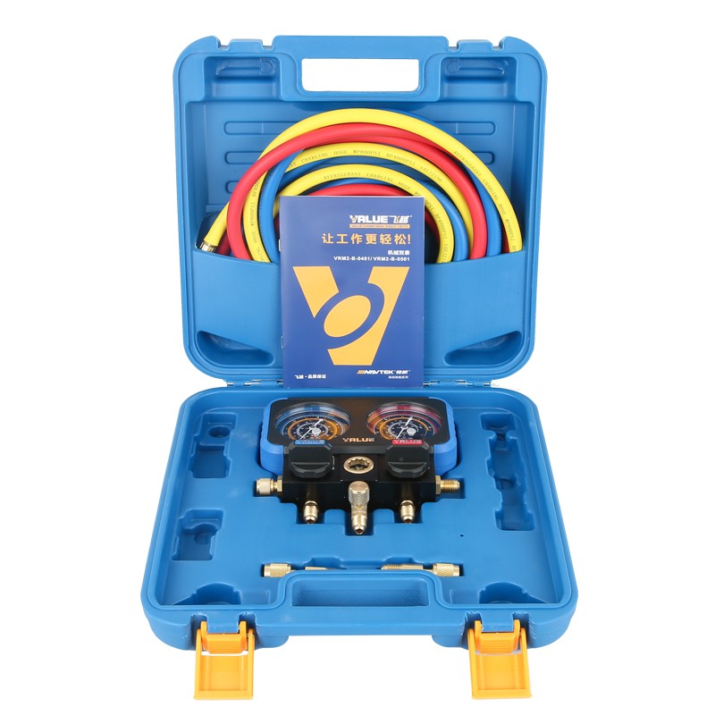 飞越领航VRM2-B 空调加氟表 R22 R R10制冷剂压力表表组
