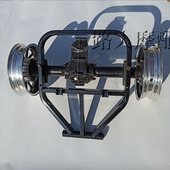 小龟王改装 三轮车配件电动三轮车代步车龟5全套泥瓦后桥轮毂车架