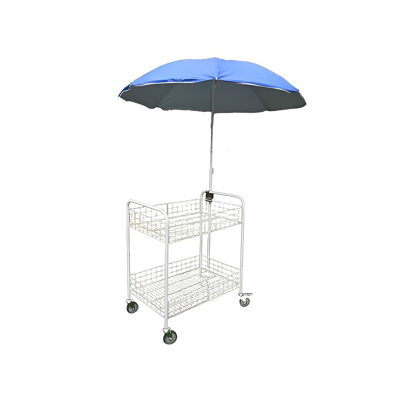 雨伞摆摊小推车可折叠冰粉促销花车货架寿司夜市地摊展示架遮阳