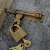 黄铜单开门插销单开插销单开门插销室内单开门插销自建房安装 配件