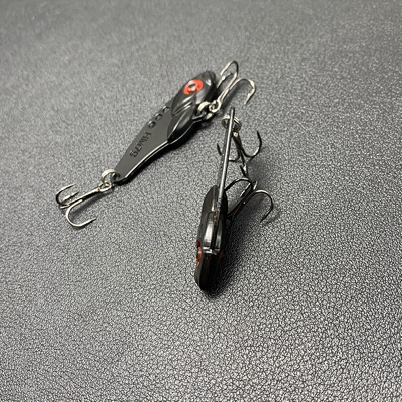 100只黑色VIB路亚假饵远投铁板亮片响尾蛇翘嘴鳜鱼鲈鱼金属vib