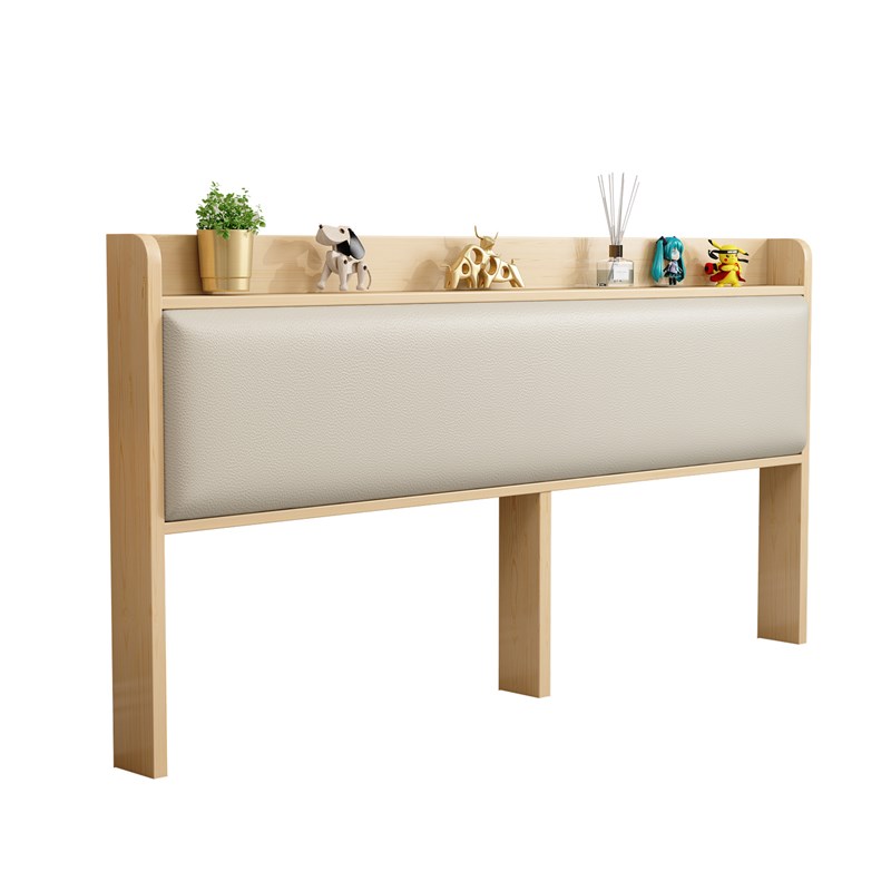 实木床头靠背软包一体科技布2021新款单独床头单买落地实木床头板