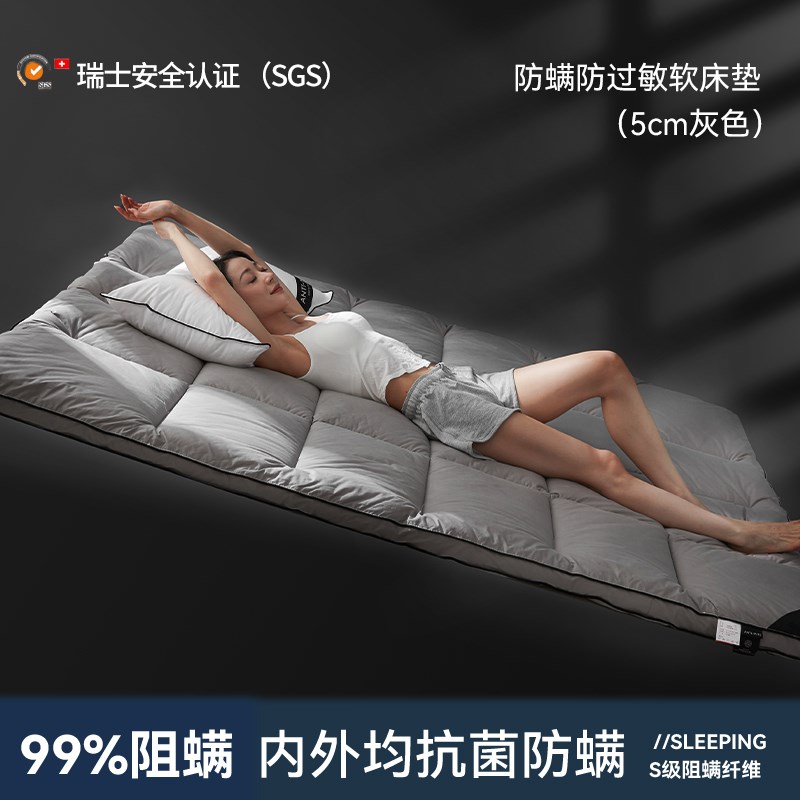 七星级酒店瑞士防螨虫床垫软垫双人家用单人床褥子床上用品除螨垫