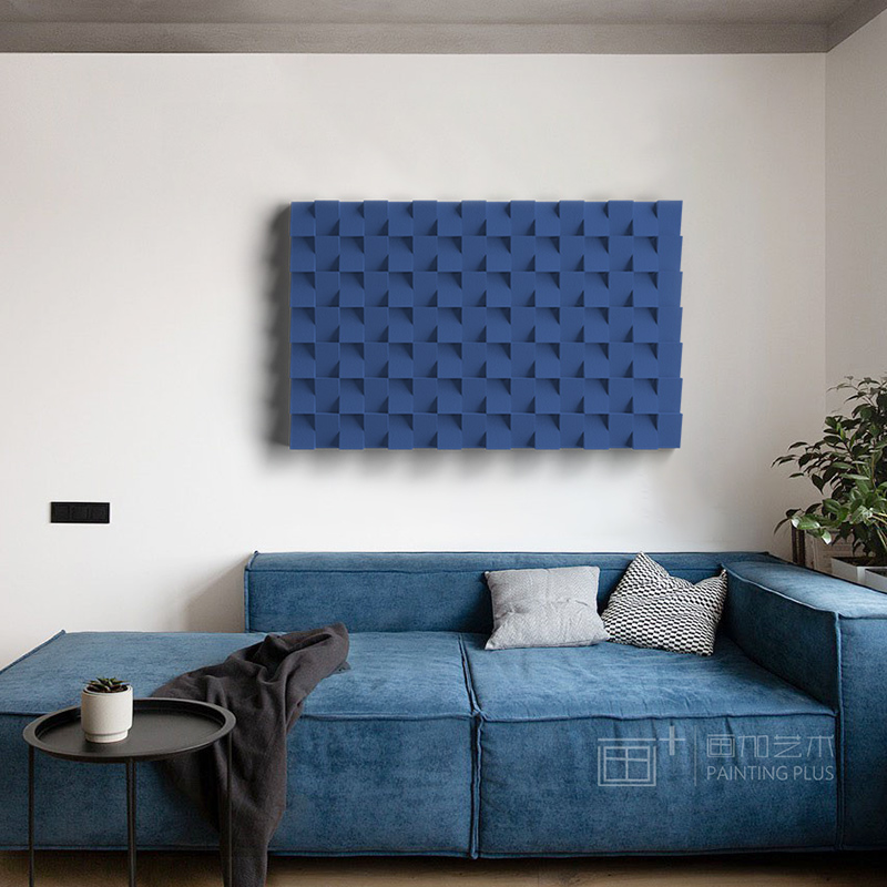 3d立体实物沙发背景墙装饰画客厅高档大气轻奢浮雕高级感玄关壁画