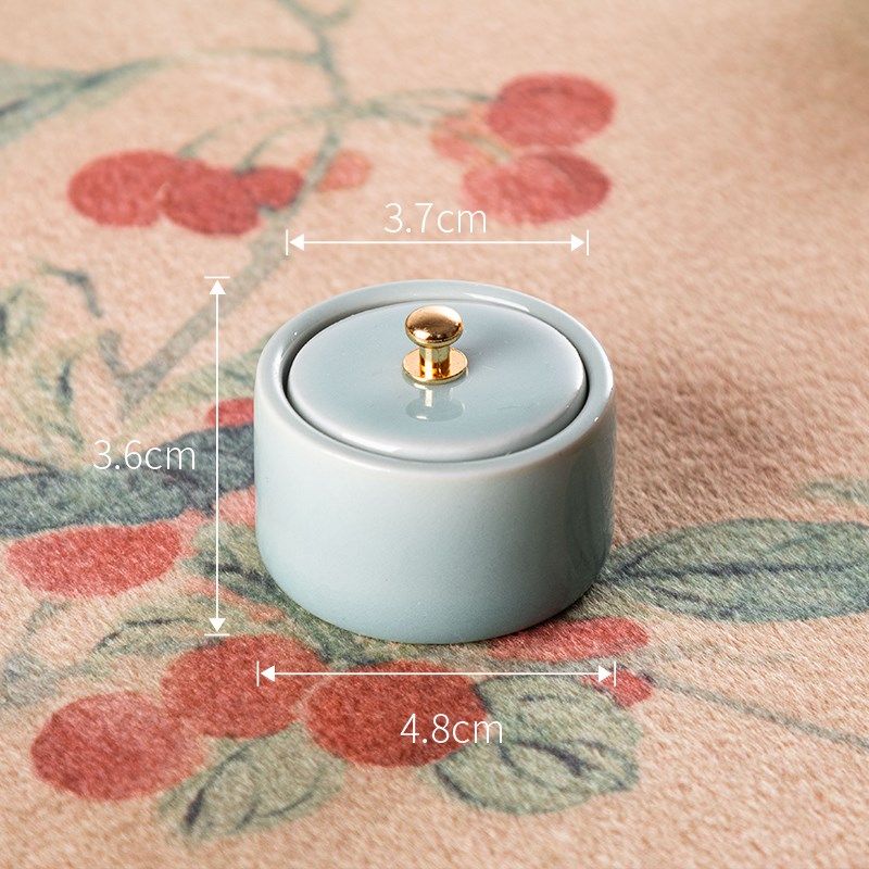 砚台书法专用带盖陶瓷小砚台不干墨毛笔青瓷墨汁墨碟墨池小学生迷