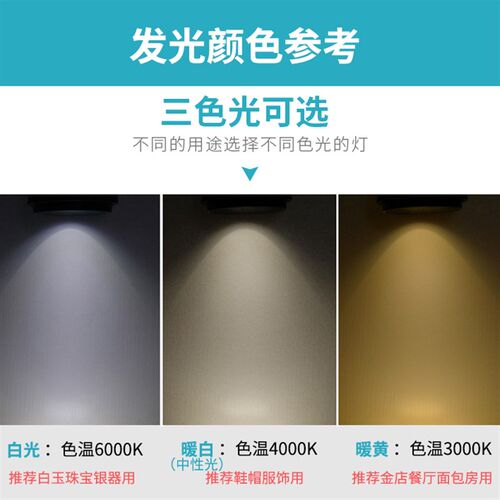 LED聚光灯杯射灯灯泡220V暖白光COB射灯5W7W灯芯E27螺口par20光源