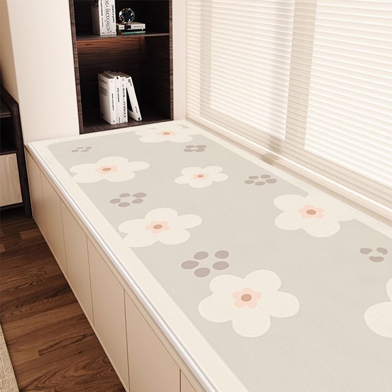 2024新款飘窗垫奶油风网红卧室窗台垫阳台装饰加厚毛绒坐垫可机洗