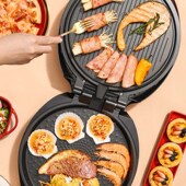 电饼铛家用双面加热电饼档深盘煎饼锅烙饼锅烤饼机加深加大薄饼机