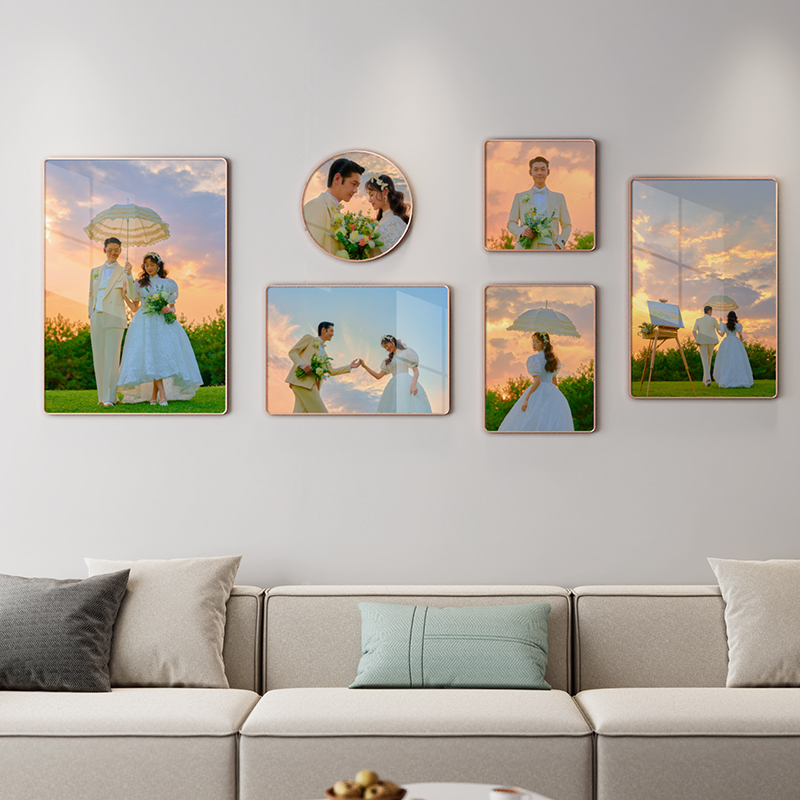 照片墙相框组合高级感挂墙装饰定制婚纱照家庭客厅墙上相片相册墙