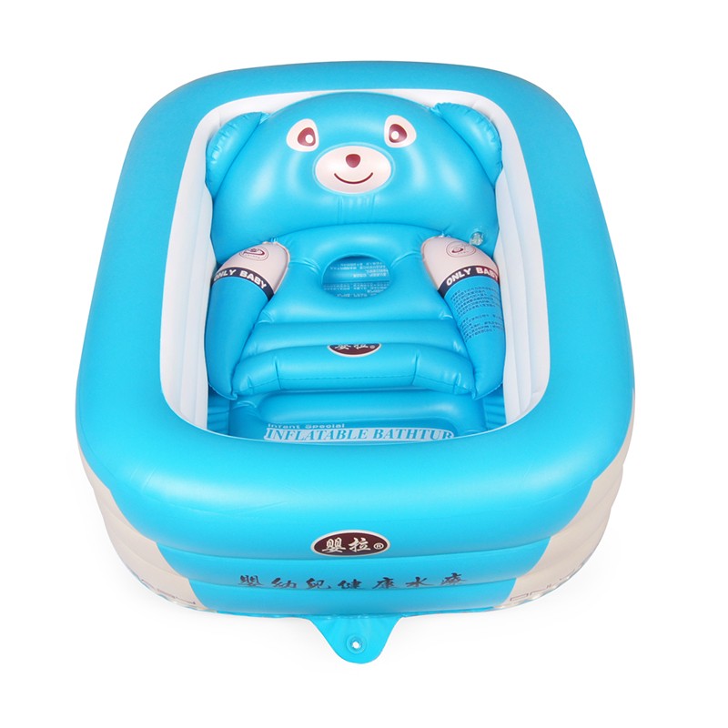 婴拉宝宝洗澡盆婴儿洗浴盆儿童坐躺折叠小孩大号新生儿充气浴盆