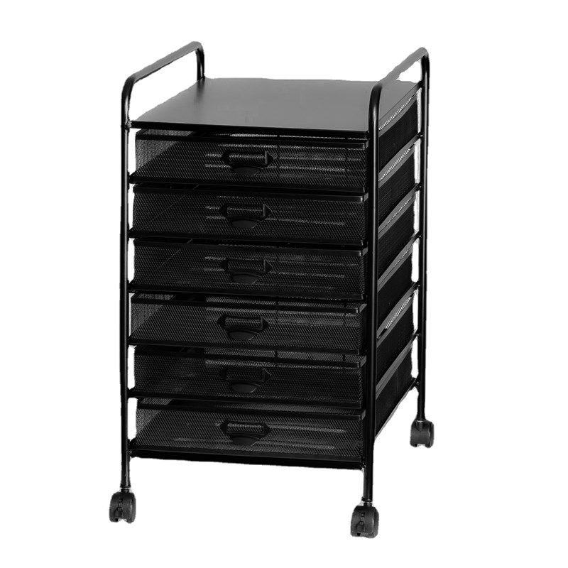 金属文件架推车落地可移动抽屉式多层收纳柜办公资料架铁艺置物架
