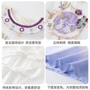 男童汉服中国风宋制圆领广袖长袍儿童中式唐装古风春夏季男孩古装