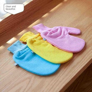 清清美2869分手指搓澡巾强力家用擦澡巾搓背洗澡巾女不疼搓泥神器