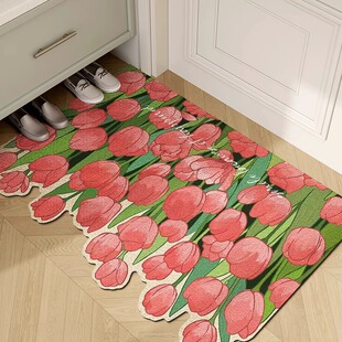 入户门地垫竖版门口外进门防滑脚垫玄关耐脏地毯小清新可裁剪丝圈