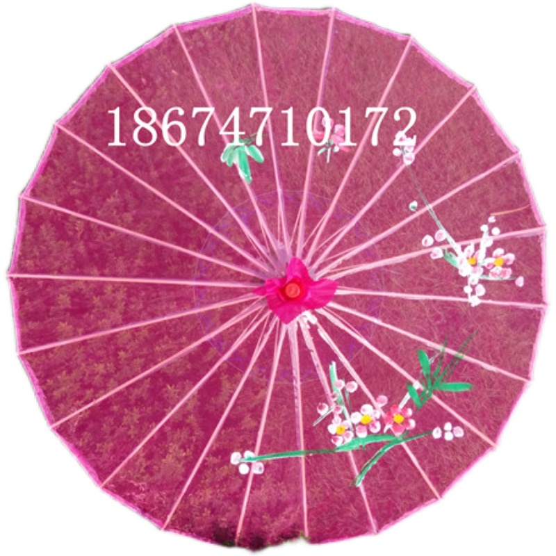 透明绢布舞蹈伞古典道具古风旗袍走秀伞演出广场舞回娘家演出装饰