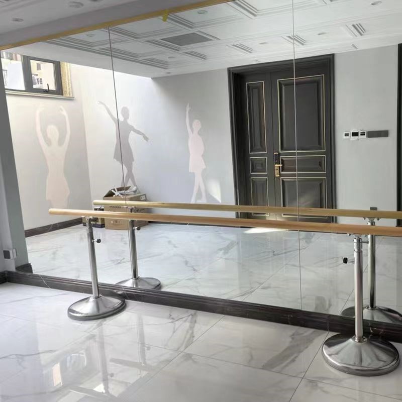 舞蹈室贴墙玻璃定制大整面教室瑜伽房家用跳舞健身全身镜自粘镜子