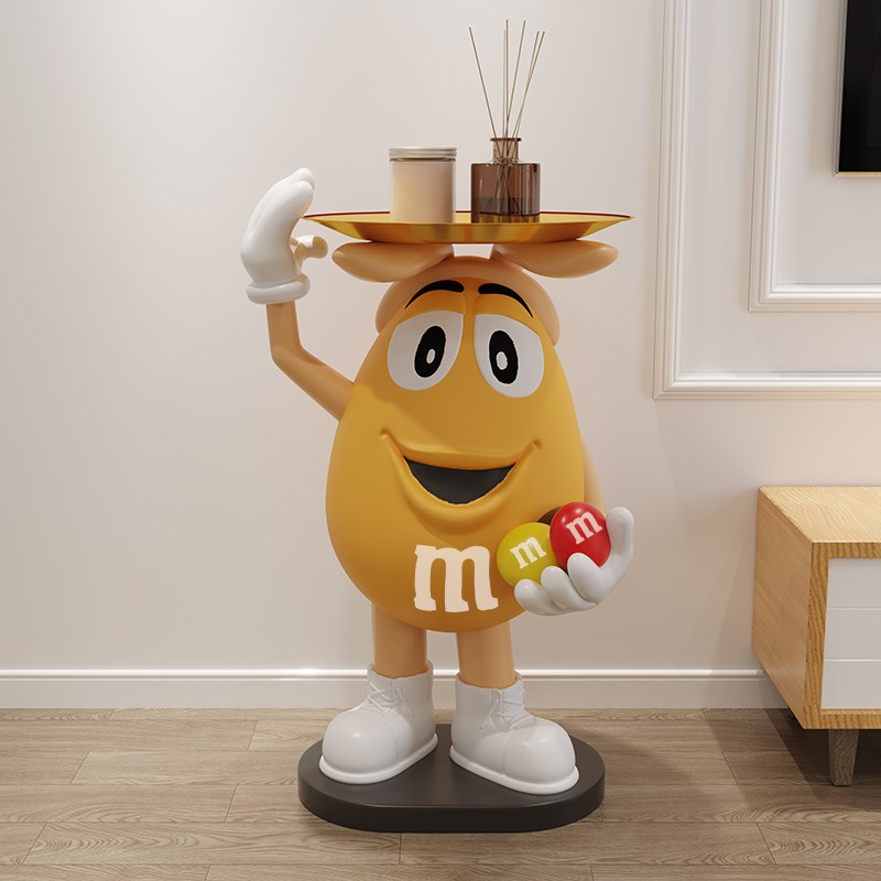 mm豆人大型客厅落地电视柜旁边软装饰品乔迁新居搬家礼物开业摆件