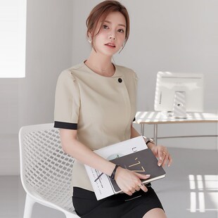 前台工作装美容院工作服女酒店管理空姐职业套装女神气质范高端夏