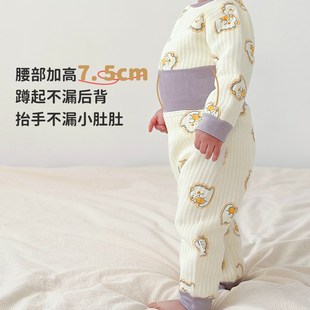 婴儿衣服宝宝夹棉套装秋冬季婴幼儿保暖衣外穿分体儿童家居服加厚