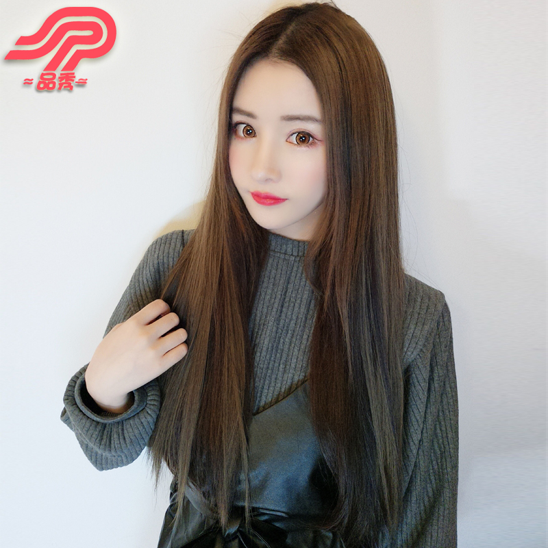 品秀长直发片假发隐形一片式长发片假发女无痕接发片六夹直发片