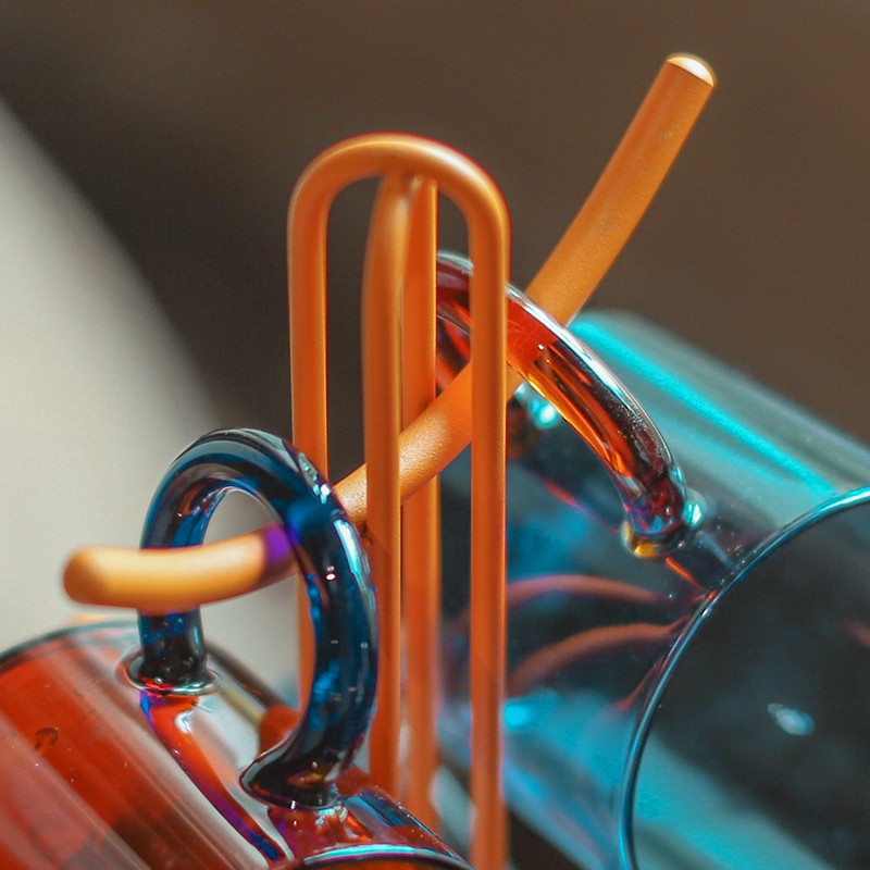 [空之喵喵]桌面悬挂杯子架客厅收纳杯架水杯倒挂置物架咖啡杯架子