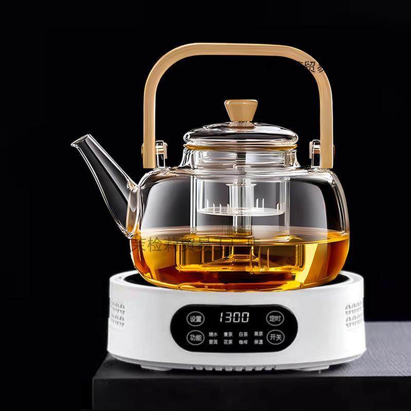 蒸煮一体玻璃煮茶壶电陶炉加热2024新款煮茶器烧水壶泡茶茶具手绘,3C数码配件,其它配件,淘宝优惠券,粉丝福利购,淘宝优惠卷