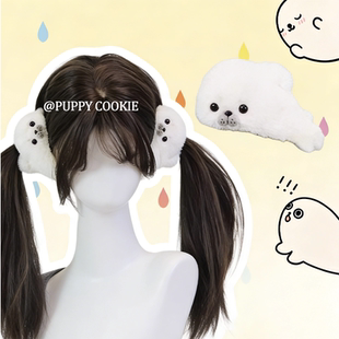 原创!海豹鲨鱼夹毛绒抓夹女ins可爱侧边夹鸭嘴夹发饰送生日礼物