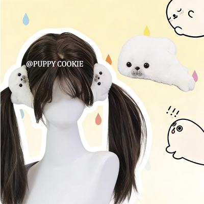 原创！海豹鲨鱼夹毛绒抓夹女ins可爱侧边夹鸭嘴夹发饰送生日礼物