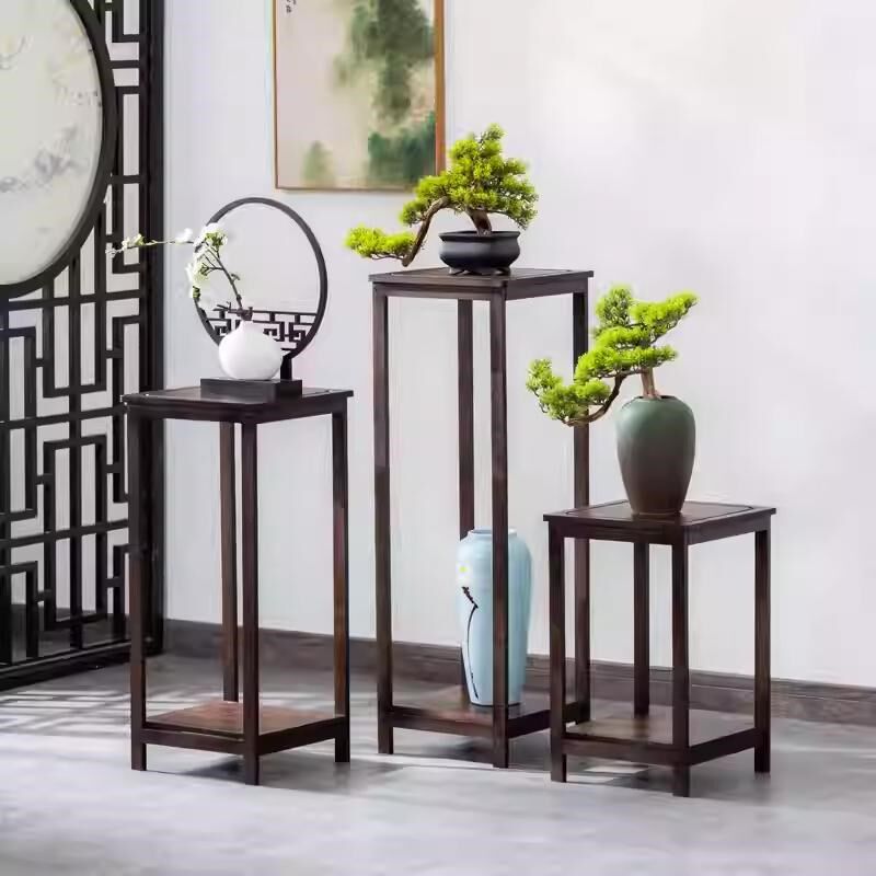 花架楠竹放置架绿萝花盆架子家用摆件展示架室内阳台落地式花几