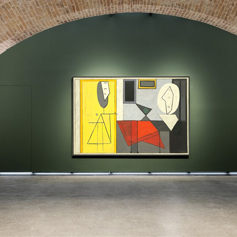 毕加索油画现代抽象装饰画客厅沙发背景墙高端挂画大幅复古玄关画