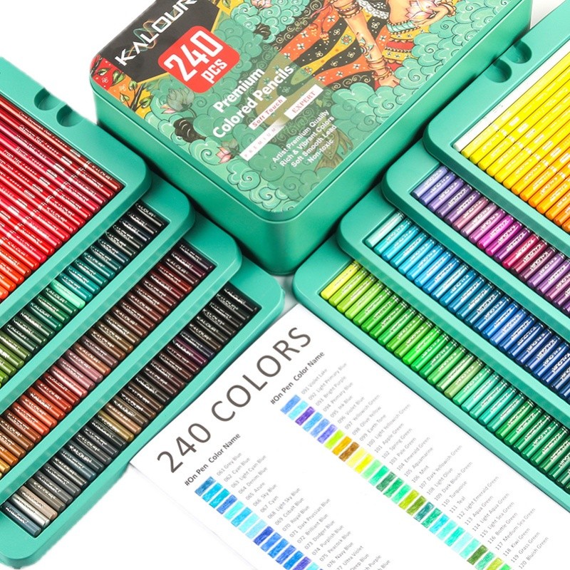 铁盒2色彩铅装手绘涂鸦彩色铅笔美术画笔绘画油彩彩绘装