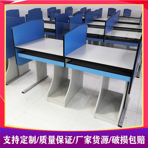 学校机房微机室单双人电脑桌 多媒体培训班台式现代简约电脑桌椅