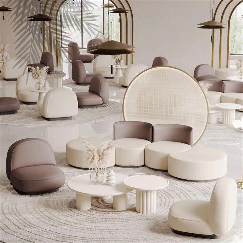 幼儿园接待洽谈休闲沙发酒店大堂卡座展厅大厅会客售楼处沙发组合