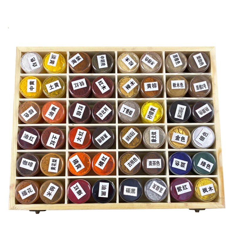 华涛修漆宝色粉木器家具油漆上色维修材料8色油性色粉色精料粉