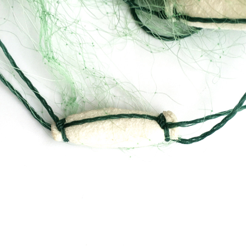 槐渔 1-1.5指绿丝小外三层网白条网粘鱼网小鱼网沾网扑鱼网