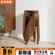 实木圆凳餐桌凳家用板凳可叠放板凳木头凳子方凳不占空间 凳子