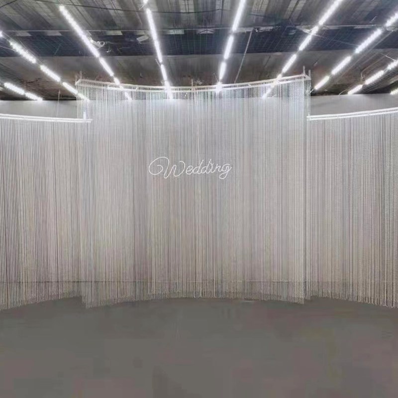 婚庆压克力珠帘背景屏风婚庆道具水晶婚礼现场装饰舞台背景镂空帘