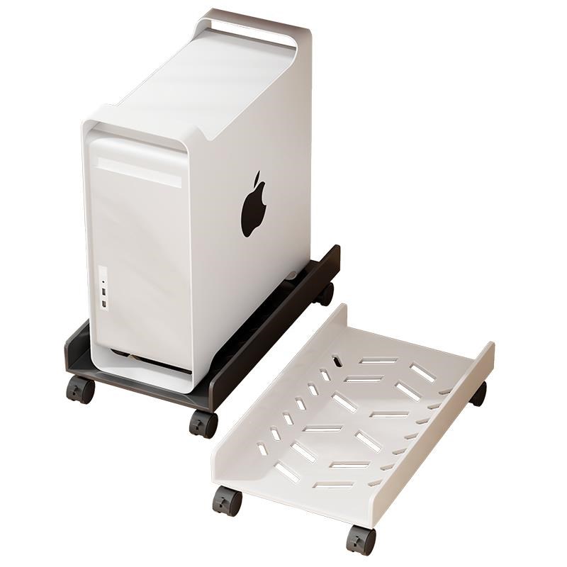 电脑主机托架台式机箱托盘支架桌下滑动万向轮移动机箱底座放置架