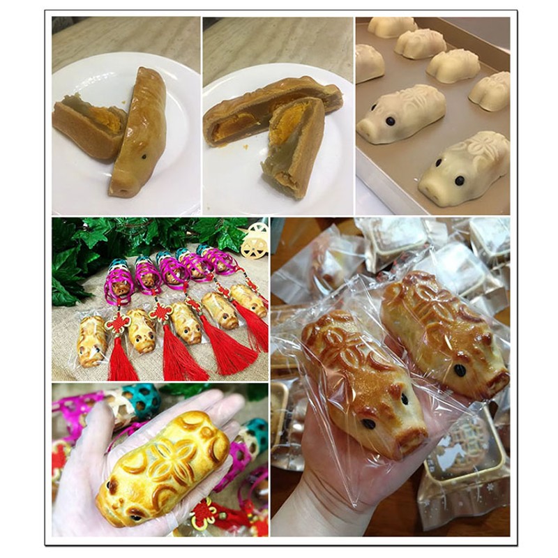 加厚质月饼印小猪仔笼黄馅卡通家用烘焙糕点心面食模具