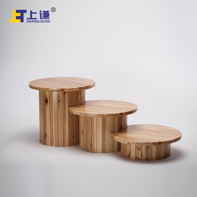 上谦松木托架糕点西饼蛋糕面包房烘焙展柜中岛柜陈列软装陈设