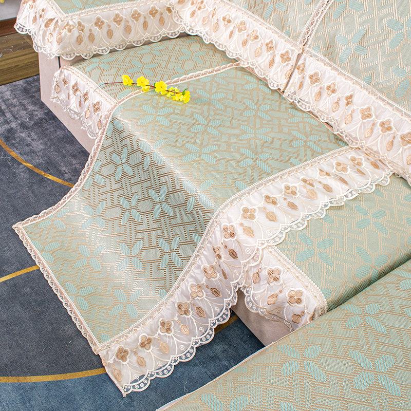 皮沙发垫子新款夏季2023凉席坐垫夏天防滑冰丝凉垫欧式沙发套罩