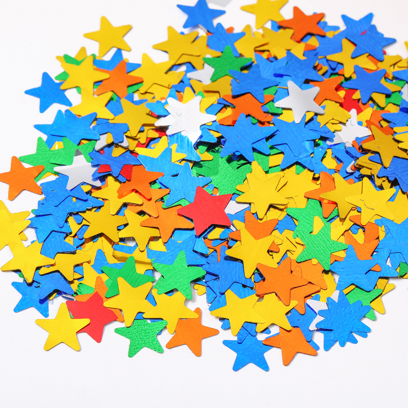 1.5CM0克/包金色银色 波波球球填充物五角星圆形气球亮片