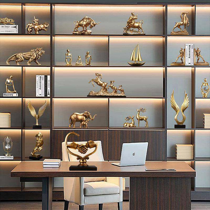 现代轻奢别墅软装家居摆件书柜书房办公室柜子高档装饰高端工艺品,3C数码配件,其它配件,淘宝优惠券,粉丝福利购,淘宝优惠卷