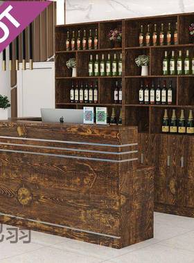 zsr复古吧台桌收银台柜台餐厅餐饮酒店饭店店铺小型巴台酒柜商用